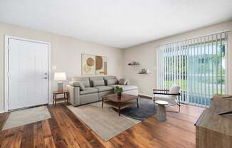 Living Area with Hardwood-Style Floors