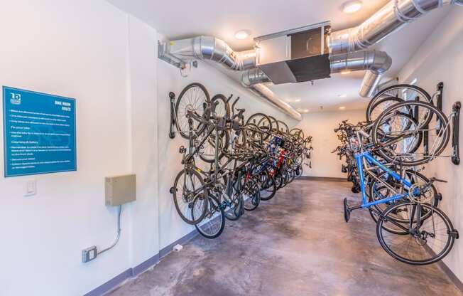 resident bike storage area