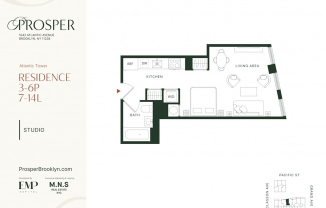 Studio, 1 bath, $3,115, Unit 11L