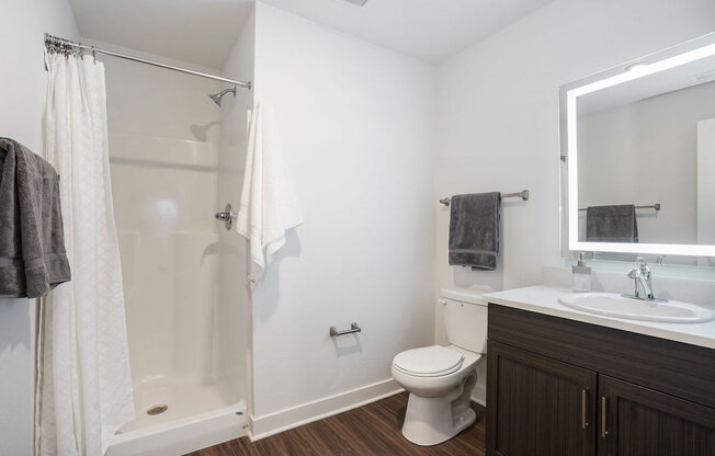 Spacious Bath with Walk In Shower at Meadowbrooke Apartment Homes in Kentwood, MI 49512