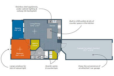 1 bed, 1 bath, 755 sqft, $1,804