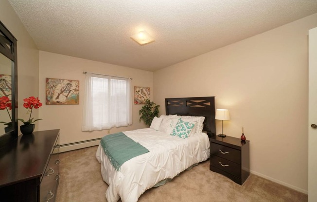 Classic Bedroom at Brookside Apartments, Springfield, Michigan