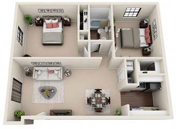 2 beds, 1 bath, 804 sqft, $1,399
