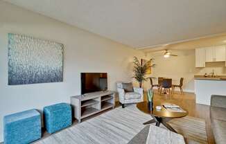 Apartments for Rent in Fremont-Metro Fremont Apartments Living Room With Modern Furnishings And Large Rug