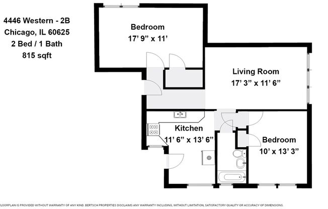 2 beds, 1 bath, 815 sqft, $1,750, Unit 4446-2B