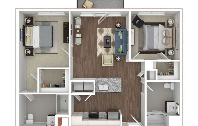 2 beds, 2 baths, 985 sqft, $3,190