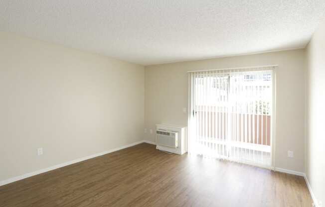 Living room areas with sliding glass door