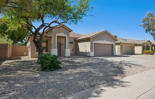 Absolutely beautiful 4 bedroom, 2 bathroom with 2 car garage in Dove Valley Ranch available for move in NOW!!  Backyard is a peaceful Oasis with Faux grass for easy care!!!  Close to TSMC!!!