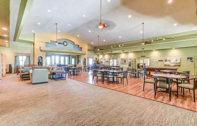 Expansive clubhouse at Country Club at The Meadows Senior Apartments in Las Vegas, NV, For Rent. Now leasing 1 and 2 bedroom apartments.