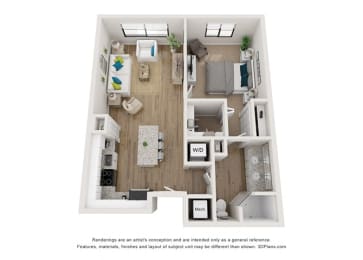 1 bed, 1 bath, 815 sqft, $2,325