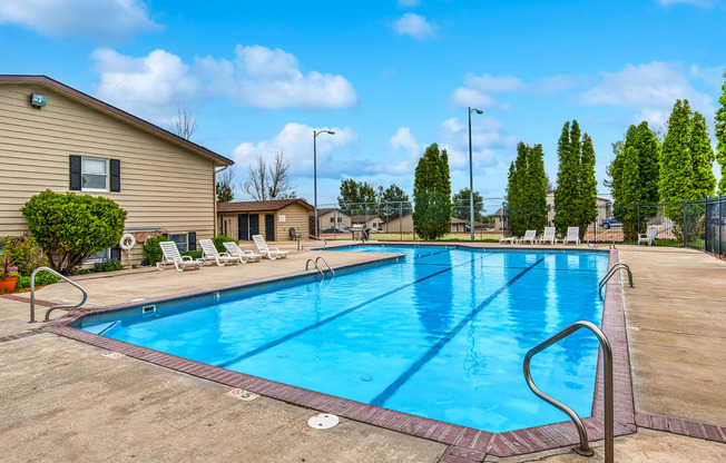 the swimming pool at our apartments