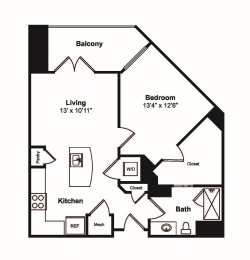 1 bed, 1 bath, 739 sqft, $1,659