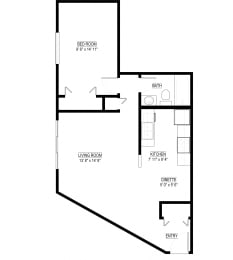 1 bed, 1 bath, 680 sqft, $1,275