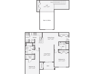 2 beds, 2 baths, 1,329 sqft, $3,387