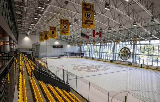 Boston Bruins practice facility ice rink at Boston Landing, Allston MA