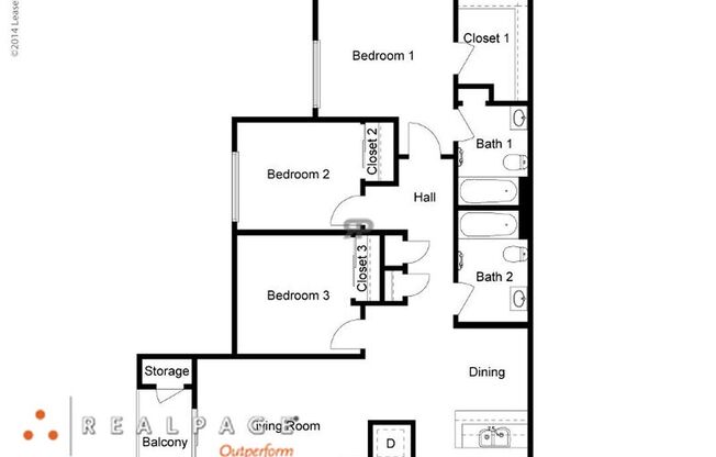 3 beds, 2 baths, 1,192 sqft, $1,399