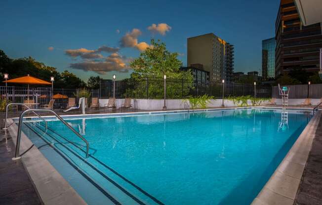 Twilight Pool at Colesville Towers Apartments, Silver Spring