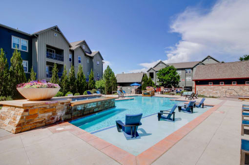 Exterior and Pool at Berkshire Aspen Grove Apartments, Littleton, Colorado