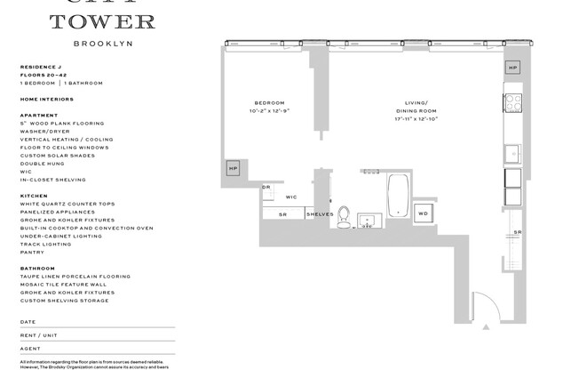 1 bed, 1 bath, $4,750, Unit 36J