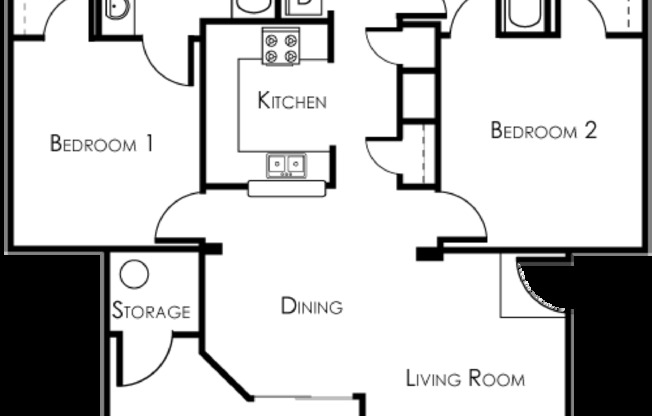 2 beds, 2 baths, 1,093 sqft, $1,450