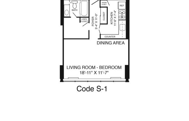 Studio, 1 bath, $1,350, Unit 0211