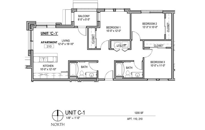 3 beds, 2 baths, 1,200 sqft, $3,694, Unit 110 [Furnished]