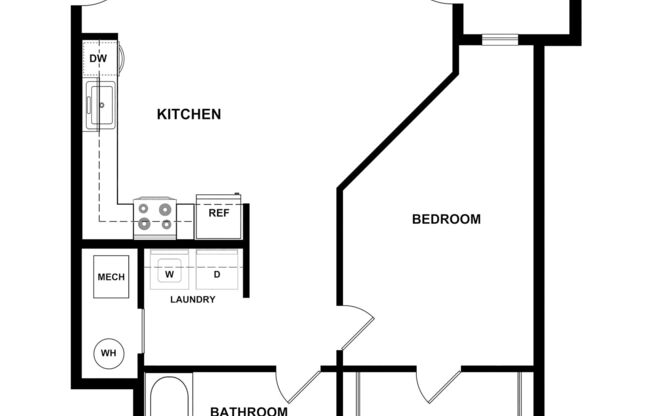 1 bed, 1 bath, 724 sqft, $1,599
