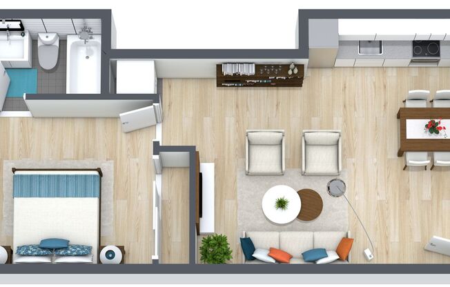 1 bed, 1 bath, 530 sqft, $2,445, Unit 28