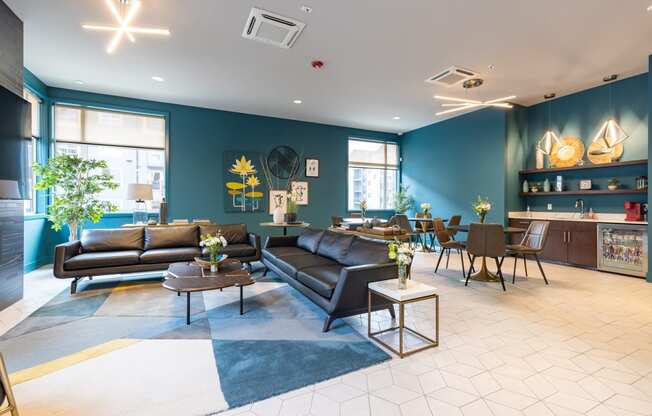 Cabana with seating and TV