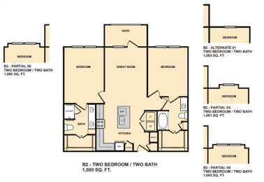 2 beds, 2 baths, 1,095 sqft, $1,359