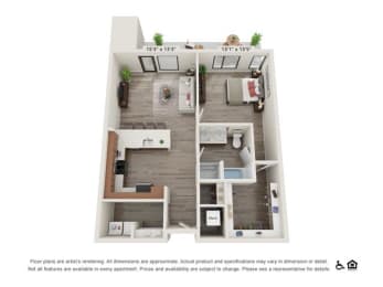 1 bed, 1 bath, 1,018 sqft, $2,470