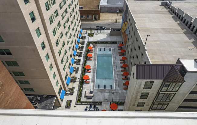 a view of the pool from the top of a building  at The Icon, Richmond