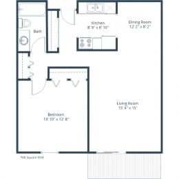 1 bed, 1 bath, 700 sqft, $1,070