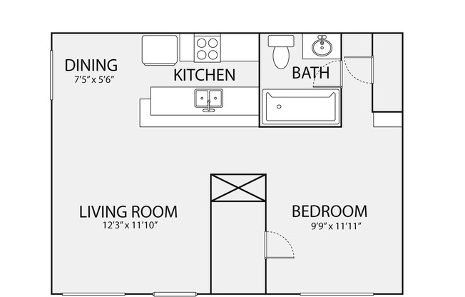 1 bed, 1 bath, 550 sqft, $1,175, Unit MKEA-102