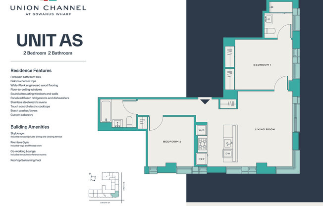 2 beds, 2 baths, $8,150, Unit 9AS