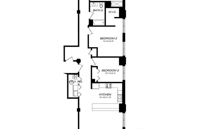 3 beds, 2 baths, 1,800 sqft, $3,895, Unit 301