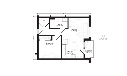 Studio, 1 bath, 650 sqft, $1,620