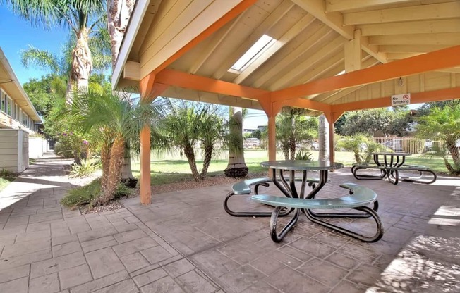 Shaded Outdoor Courtyard Area at Latham Court, Mountain View, 94040