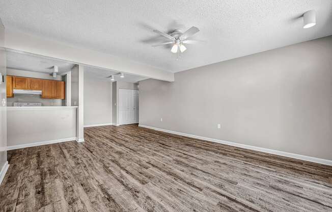 Living Area with Hardwood-Style Floors