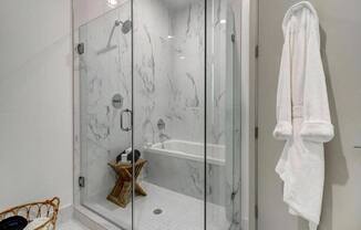 Walk In Glass Shower and Tub