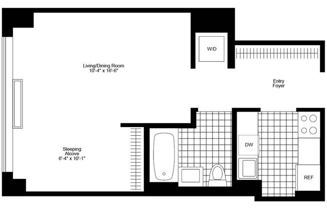 Studio, 1 bath, $4,725, Unit S08K