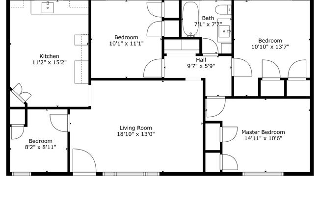 4 beds, 1 bath, 1,042 sqft, $2,595, Unit 05