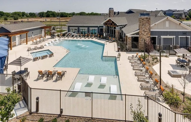 The Ranch at First Creek Apartments Overview of Swimming Pool Area