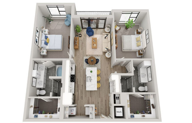 2 beds, 2 baths, 1,256 sqft, $3,180