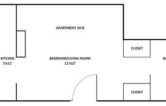 Studio, 1 bath, 275 sqft, $1,350, Unit 30B