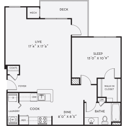 1 bed, 1 bath, 682 sqft, $2,247