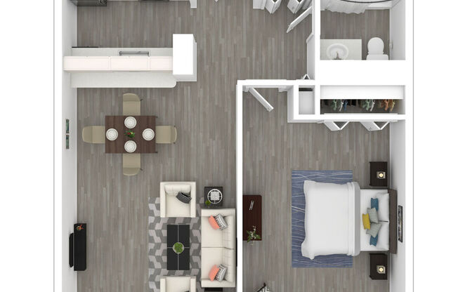 1 bed, 1 bath, 610 sqft, $2,549