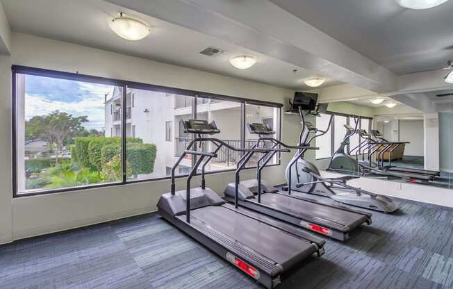 the gym at the preserve at polk apartments