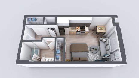 Studio, 1 bath, 406 sqft, $1,349