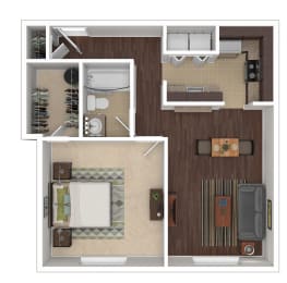 1 bed, 1 bath, 683 sqft, $1,565
